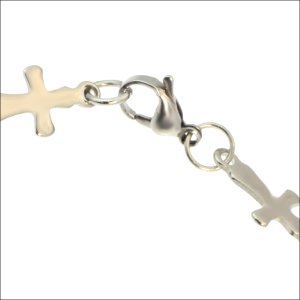 画像2: 9ミリ クロス十字架チェーン ブレスレット 誕生日クリスマスプレゼント 記念日 高品質 お祝い ギフト用 / ジーラブ (2)