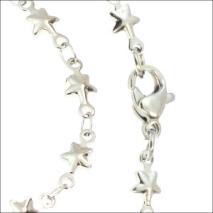 画像2: 4ミリ スイートスター チェーン ステンレス ブレスレット 普段使いしやすい アクセサリー お祝い シルバーギフト用 / ジーラブ (2)