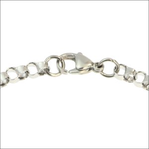 画像2: 4ミリ ラウンドロロ シルバーチェーン ステンレス ブレスレット 普段使いしやすい アクセサリー お祝い ギフト用 / ジーラブ (2)