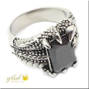 画像6: ステンレス 指輪 クロウ オニキスハード / 316L /  金属アレルギー対応 アクセサリー / ユニーク 鋭い 爪 リング 錆びない 変色しないリングギフト用にも人気 / ジーラブ (6)