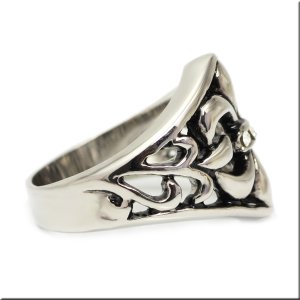 画像2: ステンレス 指輪 クレストオブ リリー 百合 の 紋章  金属アレルギー対応 アクセサリー ハード リング / 316L /    錆びないリング にギフト用にも人気 / ジーラブ (2)