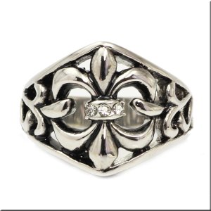 画像4: ステンレス 指輪 クレストオブ リリー 百合 の 紋章  金属アレルギー対応 アクセサリー ハード リング / 316L /    錆びないリング にギフト用にも人気 / ジーラブ (4)