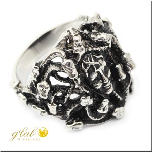 画像3: ステンレス 指輪 メデューサ ギリシャ神話 女神の ハード  リング / 316L /  金属アレルギー対応 アクセサリー 錆びないリング ギフト用にも人気 / ジーラブ (3)