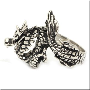 画像3: ステンレス 指輪 ドラゴン龍の 金属アレルギー対応 アクセサリー ハード サージカルリング / 316L / サージカル  錆びないリング ギフト用にも人気 / ジーラブ (3)