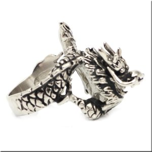 画像5: ステンレス 指輪 ドラゴン龍の 金属アレルギー対応 アクセサリー ハード サージカルリング / 316L / サージカル  錆びないリング ギフト用にも人気 / ジーラブ (5)