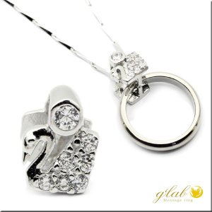 画像4: スワンクリッカー / シルバー925 キュービックジルコニアペンダントトップを取り外しできるパーツ クリッカーギフト用 / ジーラブ (4)