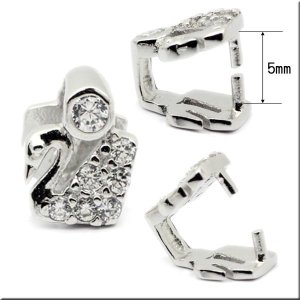 画像6: スワンクリッカー / シルバー925 キュービックジルコニアペンダントトップを取り外しできるパーツ クリッカーギフト用 / ジーラブ (6)