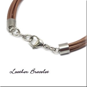 画像7: 11色3サイズから選べる本革レザーブレスレット + 脱着式 アンクレット アジャスター 2WAY 男女兼用 ギフト用 / ジーラブ (7)