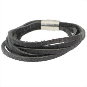 画像5: 6連 レザー ブレスレット 誕生日クリスマスプレゼント 記念日 高品質 お祝い 革 ステンレス メンズギフト用 / ジーラブ (5)