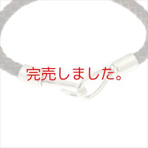 画像2: 丸編み レザー ブレスレット 革 ステンレス メンズ（ダークブラウン） 誕生日クリスマスプレゼント 記念日 高品質 お祝い ギフト用 / ジーラブ (2)