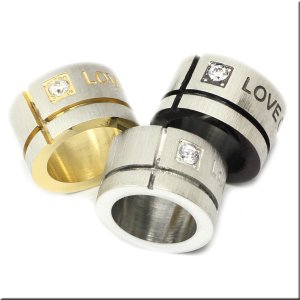 画像2: メッセージベビーリング ＬＯＶＥ ＯＮＬＹ ＹＯＵ（ブラック） ステンレスネックレストップ ギフト用 / ジーラブ (2)