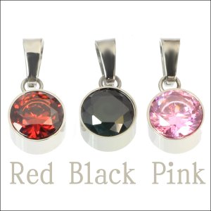 画像2: ドロップジルコニア ステンレス（ピンク）ペンダントトップ ギフト用 / ジーラブ (2)