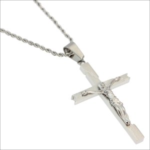 画像3: 刻印 シンプル ロザリオクロス ステンレス 316L 誕生日クリスマスプレゼント 記念日 高品質 お祝い ギフト用 / ジーラブ (3)