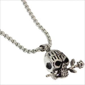 画像3: ローズスカル / ステンレス ネックレス トップ 316L 誕生日クリスマスプレゼント 記念日 高品質 お祝い ギフト用 / ジーラブ (3)