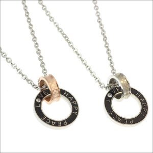 画像3: ハッピーダブル（ピンクゴールド） / ステンレス ネックレス トップ 316L 誕生日クリスマスプレゼント 記念日 高品質 お祝い ギフト用 / ジーラブ (3)
