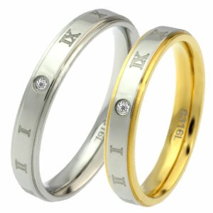 画像2: ステンレス 指輪 プレミアムローマ マリッジリング ジュエリー ペアリング  金属アレルギー対応 アクセサリー 刻印 名入れ サージカル リングサージカルペアリング 2本 価格 ギフト用にも人気 / ジーラブ (2)