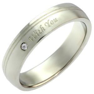 画像2: ステンレス 指輪 イタリック ウィズ・ユー with you あなたと共にサージカル  金属アレルギー対応 アクセサリー 刻印 名入れ 名入れ 錆びないリング ギフト用にも人気 / ジーラブ (2)