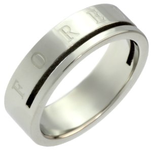 画像2: ステンレス 指輪 フォーエバー Forever 永久に   金属アレルギー対応 アクセサリー 刻印 名入れ 錆びない 変色しないリング ギフト用にも人気 / ジーラブ (2)