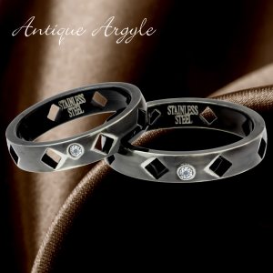 画像5: ステンレス 指輪 誕生石 ブラックアーガイル / サージカル  金属アレルギー対応 アクセサリー 錆びないリング ギフト用にも人気 / ジーラブ (5)