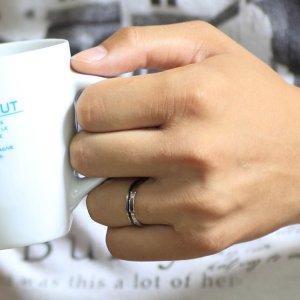 画像6: ステンレス 指輪 ３色から選べる ブラックナチュール フランス語 【自然をイメージした】   金属アレルギー対応 アクセサリー 刻印 名入れ 錆びないリング ギフト用にも人気 / ジーラブ (6)