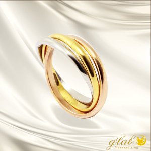 画像3: ステンレス 指輪 トリニティ 3連リング Trinity サージカル  金属アレルギー対応 アクセサリー 錆びない 変色しないリング 刻印アレルギーフリー ギフト用にも人気 / ジーラブ (3)