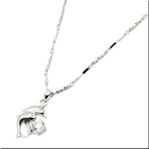 画像2: シルバー925 ハワイアン ドルフィンジルコニア ネックレストップ チェーン別売り silver925 ギフトにも人気 / ジーラブ (2)