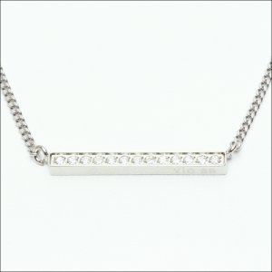 画像3: ステンレス ネックレス ジルコニアスティック カットキヘイチェーン 40cm CZダイヤ N1217 ネックレストップ ギフト用 / ジーラブ (3)