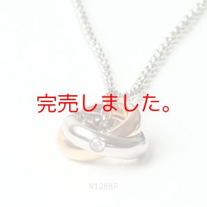 画像6: ペアネックレス ステンレス チェーン付 ネックレス ダブルリング VieN1288P-N1288BKギフト用 / ジーラブ (6)