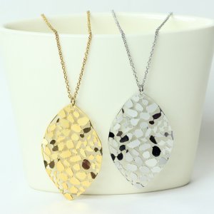 画像7: リーフ ステンレス イエローゴールド ネックレスVie N1260Yギフト用 / ジーラブ (7)