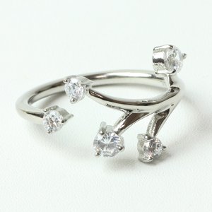 画像7: ステンレス 指輪 Twig with flower リング キュービックジルコニア 9石  金属アレルギー対応 アクセサリー 錆びないリング Vie ヴィー R1261記念日のクリスマスプレゼントにも人気  / ジーラブ (7)