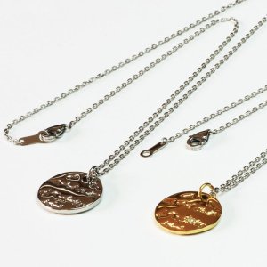 画像3: ペアネックレス ステンレス プレート ゴールド シルバー N1295Y-N1295ネックレストップ ギフト用 / ジーラブ (3)