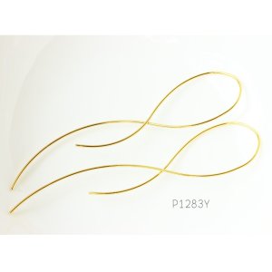 画像2: リボン ステンレス イエローゴールド ノンアレルギー ピアス Vie P1283Yギフト用 / ジーラブ (2)