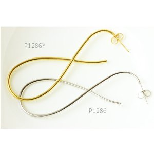 画像2: インフィニティ ステンレス シルバー ノンアレルギー ピアス Vie P1286ギフト用 / ジーラブ (2)