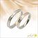 画像1: シンプルライン　ペアリングホワイト＆ピンク 天然ダイヤモンド0.015ctマリッジ結婚指輪 Vie (1)