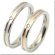 画像2: シンプルライン　ペアリングホワイト＆ピンク 天然ダイヤモンド0.015ctマリッジ結婚指輪 Vie (2)