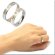 画像4: ツートンペアリング　ピンクゴールド＆シルバーステンレスリング　天然ダイヤモンド0.033ct　マリッジリング結婚指輪 Vie (4)