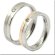画像2: ツートンペアリング　ピンクゴールド＆シルバーステンレスリング　天然ダイヤモンド0.033ct　マリッジリング結婚指輪 Vie (2)