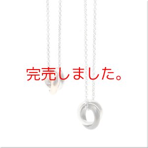 画像5: ステンレス ネックレストップチェーン付 ダブルリング ブラック ダイヤモンド ネックレストップ ギフト用 / ジーラブ (5)