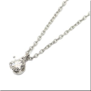 画像3: ステンレス ネックレストップチェーン付 1粒 ダイヤモンド ソリティア 6本爪 「ひとつ石」 ネックレストップ ギフト用 / ジーラブ (3)