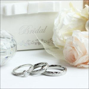 画像9: ステンレス 指輪 ハワイアン ガラスの靴 天然ダイヤモンド サージカル ペアリング 結婚 金属アレルギー対応 アクセサリー 送料無料 刻印無料記念日のプレゼントにも人気  / ジーラブ (9)