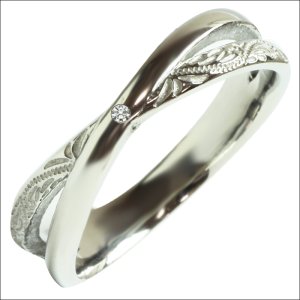 画像6: ステンレス 指輪 ハワイアンミリ ガラスの靴 天然ダイヤモンド サージカル ペアリング 結婚 金属アレルギー対応 アクセサリー 送料無料 刻印無料ギフト用にも人気 / ジーラブ (6)