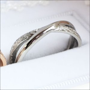 画像8: ステンレス 指輪 ハワイアンミリ ガラスの靴 天然ダイヤモンド サージカル ペアリング 結婚 金属アレルギー対応 アクセサリー 送料無料 刻印無料ギフト用にも人気 / ジーラブ (8)