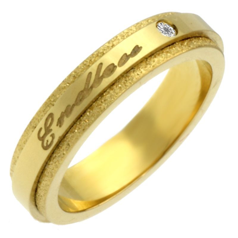 エンドレスゴールド ENDLESS 無限 GOLDステンレスリング指輪 刻印 名